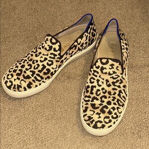 Rothy’s Leopard Print Slip-Ons